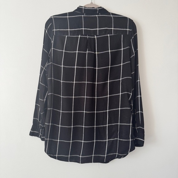 Banana Republic Black and White Plaid Blouses - Picture 10 of 16